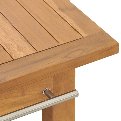 Vanità da Bagno in Legno Massello di Teak 132x45x75 cm | homemem39