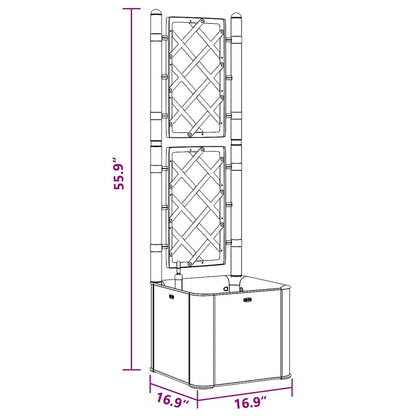Letto Rialzato da Giardino con Graticcio e Irrigazione Grigio - homemem39