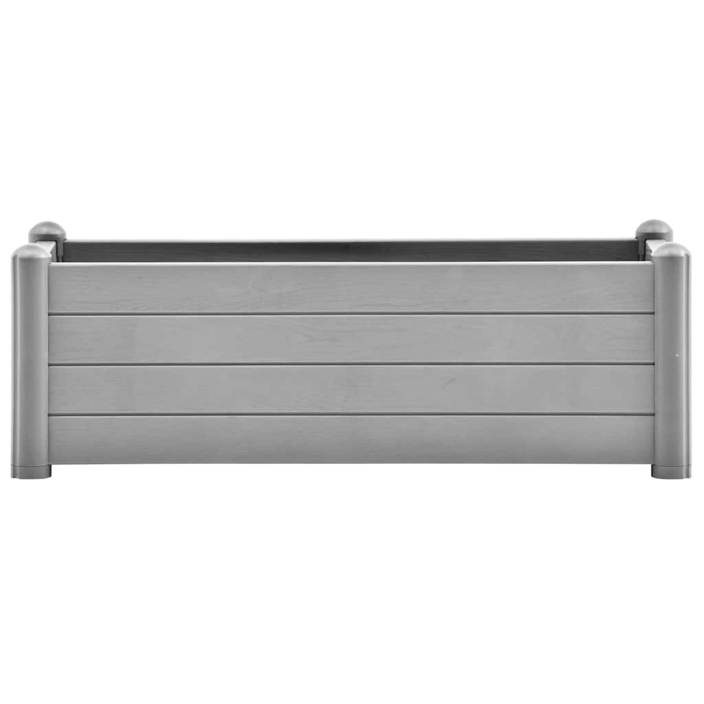 Letto Rialzato da Giardino in PP Grigio Pietra 100x43x35 cm - homemem39