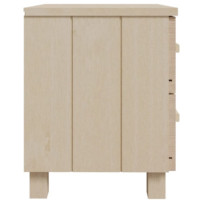 Comodini HAMAR 2 pz ambra 40x35x44,5 cm Legno Massello di Pino