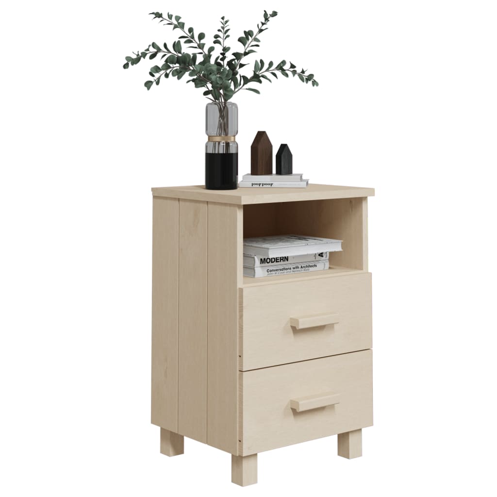 Comodino HAMAR ambra 40x35x62 cm in Legno Massello di Pino