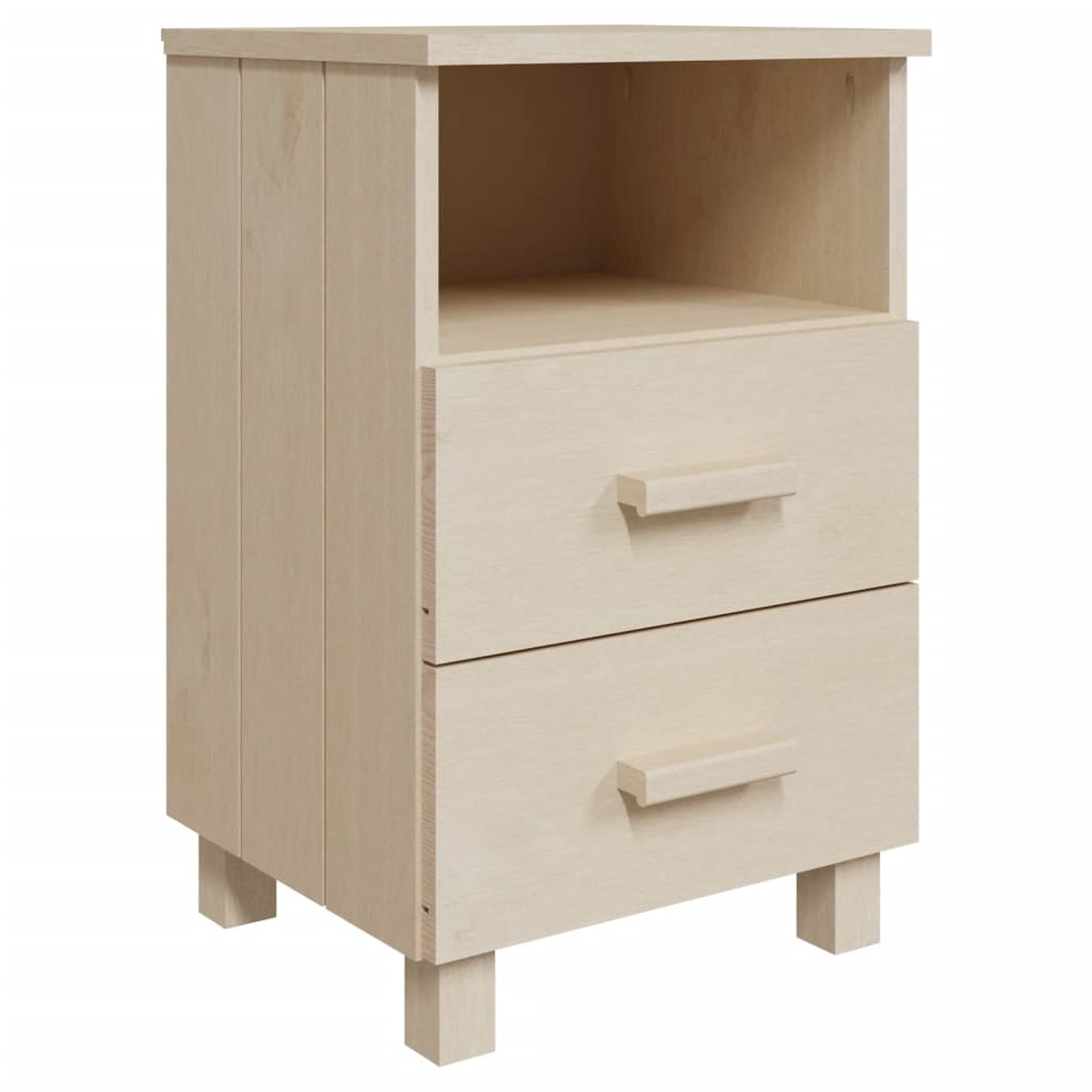 Comodini HAMAR 2 pz Miele 40x35x62 cm Legno Massello di Pino - homemem39