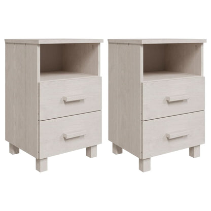 Comodini HAMAR 2 pz Bianchi 40x35x62 cm in Legno di Pino - homemem39