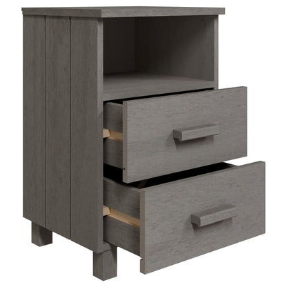 HAMAR bedside tables 2 pcs Light Gray 40x35x62 cm Pine Wood