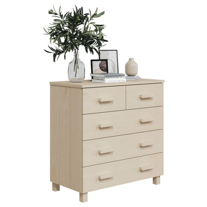 Credenza HAMAR ambra 79x40x80 cm in Legno Massello di Pino - homemem39