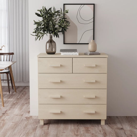 Credenza HAMAR ambra 79x40x80 cm in Legno Massello di Pino - homemem39