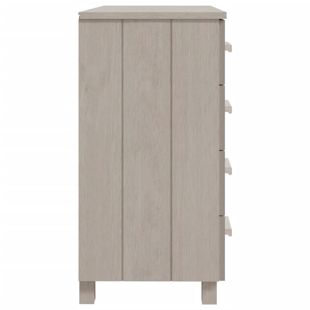 Credenza HAMAR Bianca 79x40x80 cm in Legno Massello di Pino - homemem39