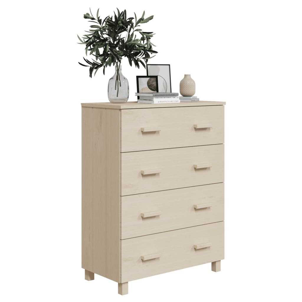 Credenza HAMAR Miele 79x40x103,5 cm in Legno Massello di Pino - homemem39