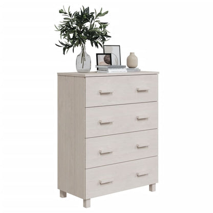 Credenza HAMAR Bianca 79x40x103,5 cm in Legno Massello di Pino - homemem39