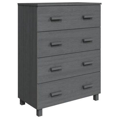 Credenza HAMAR Grigio Scuro 79x40x103,5 cm Legno Massello Pino - homemem39