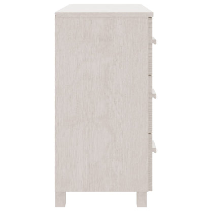 Credenza HAMAR Bianca 90x40x80 cm in Legno Massello di Pino - homemem39