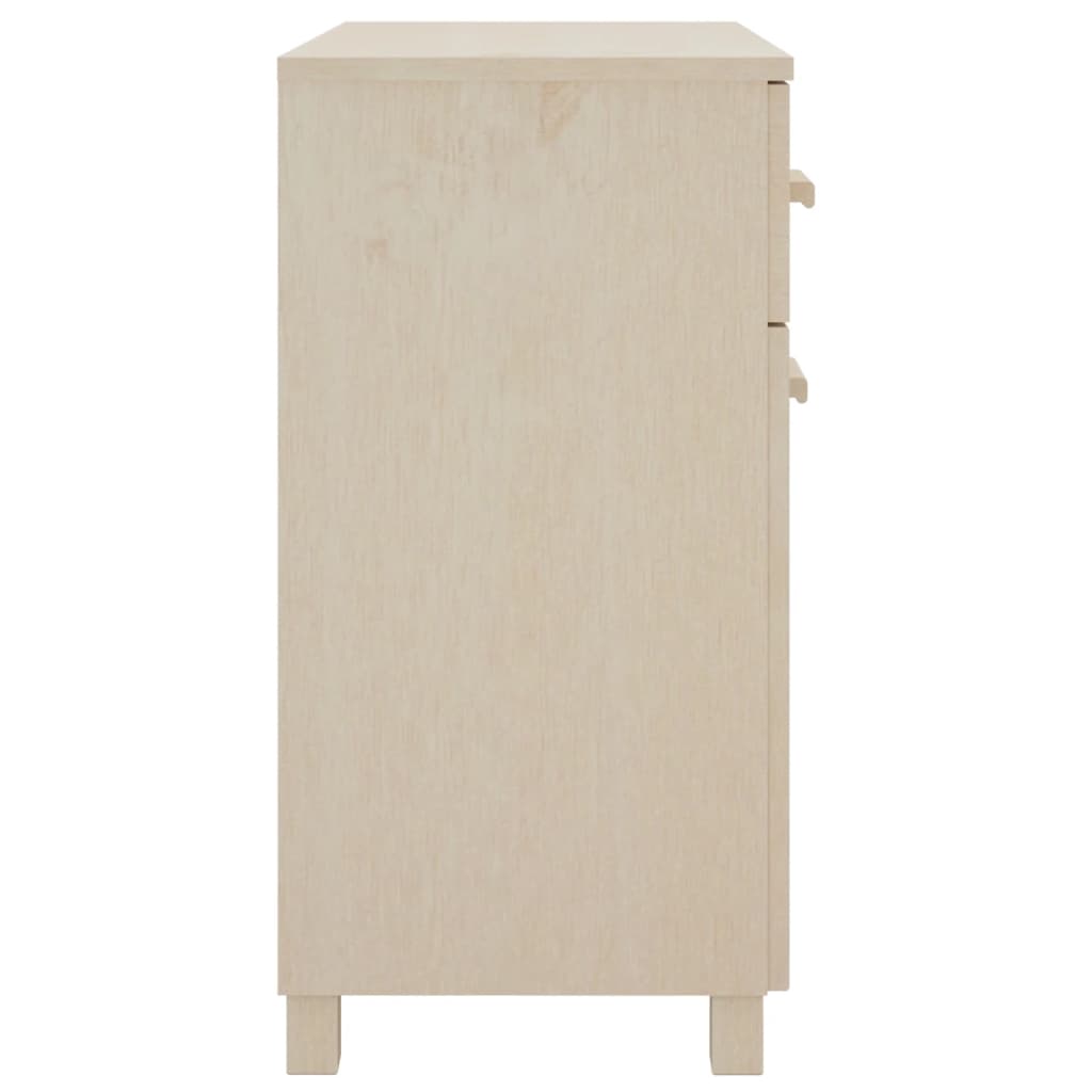 Credenza HAMAR Miele 79x40x80 cm in Legno Massello di Pino - homemem39