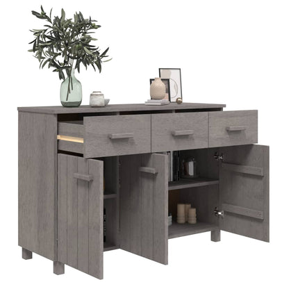 Credenza HAMAR Grigio Chiaro 113x40x80cm Legno Massello di Pino | homemem39