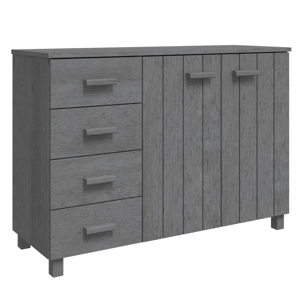 Credenza HAMAR Grigio Scuro 113x40x80 cm Legno Massello di Pino - homemem39