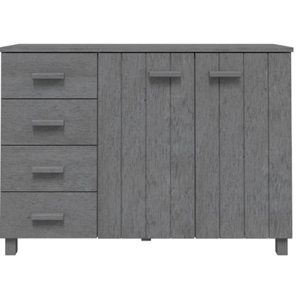 Credenza HAMAR Grigio Scuro 113x40x80 cm Legno Massello di Pino - homemem39