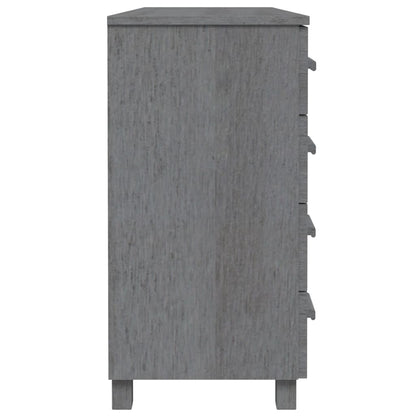 Credenza HAMAR Grigio Scuro 113x40x80 cm Legno Massello di Pino - homemem39