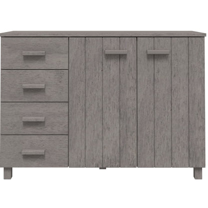 Credenza HAMAR Grigio Chiaro 113x40x80cm Legno Massello di Pino - homemem39