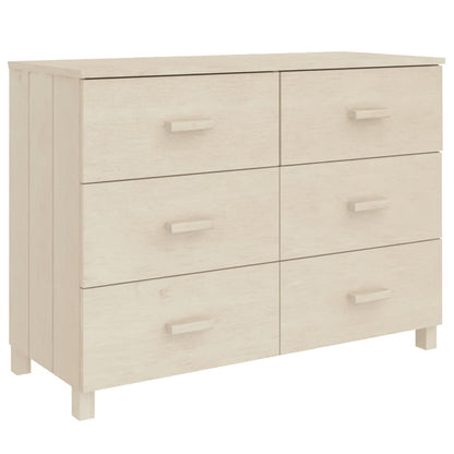 Credenza HAMAR Miele 113x40x80 cm in Legno Massello di Pino - homemem39