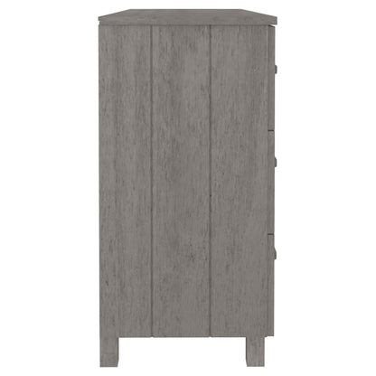 Credenza HAMAR Grigio Chiaro 113x40x80cm Legno Massello di Pino - homemem39