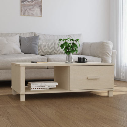 Tavolino HAMAR ambra 100x55x35 cm in Legno Massello di Pino