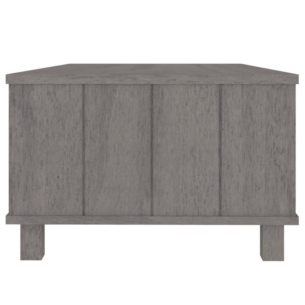 Tavolino Grigio Chiaro 100x55x35 cm in Legno Massello di Pino - homemem39