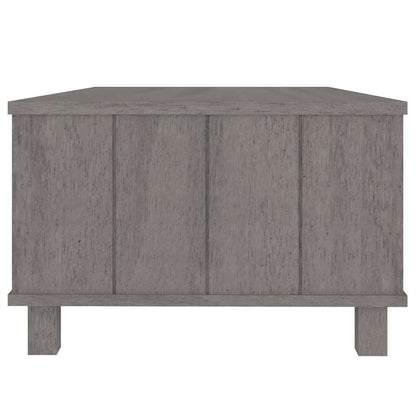 Tavolino HAMAR Grigio Chiaro 100x55x35cm Legno Massello di Pino