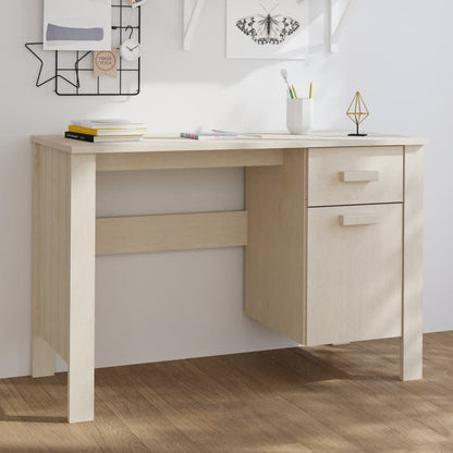 Scrivania HAMAR Miele 113x50x75 cm in Legno Massello di Pino - homemem39