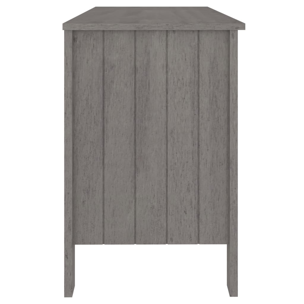 Scrivania HAMAR Grigio Chiaro 113x50x75 cm in Legno di Pino - homemem39