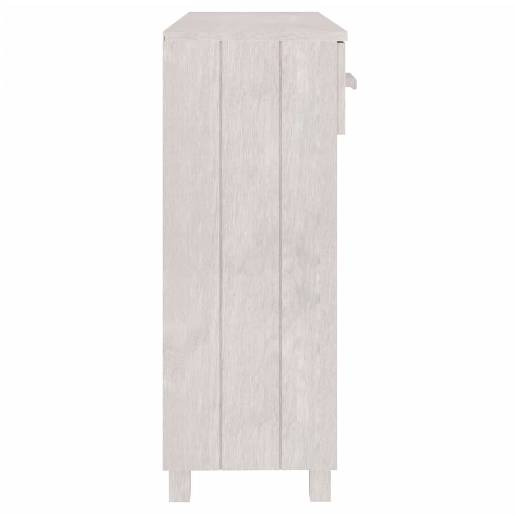 Tavolo Consolle Bianco 90x35x90 cm Legno Massello di Pino - homemem39