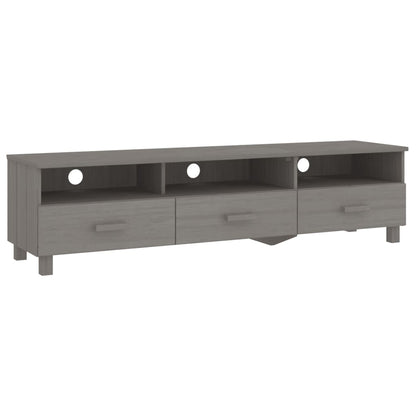 Mobile TV HAMAR Grigio Chiaro 158x40x40 cm in Legno di Pino - homemem39