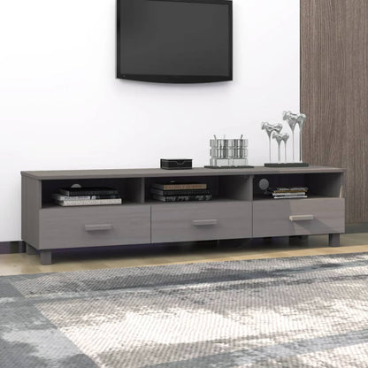 Mobile TV HAMAR Grigio Chiaro 158x40x40 cm in Legno di Pino - homemem39