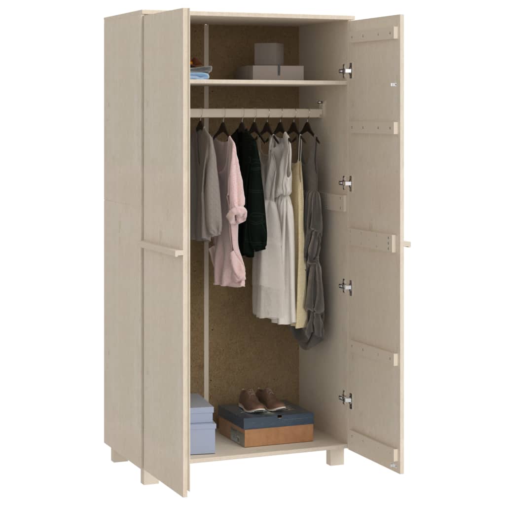 Armadio HAMAR ambra 89x50x180 cm in Legno Massello di Pino - homemem39