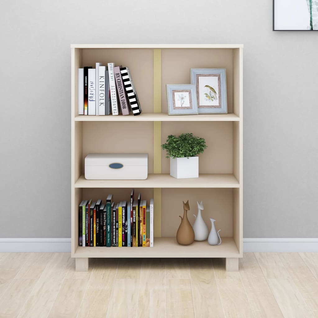 Libreria HAMAR Miele 85x35x112 cm in Legno Massello di Pino - homemem39