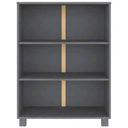 Libreria HAMAR Grigio Scuro 85x35x112 cm Legno Massello di Pino - homemem39