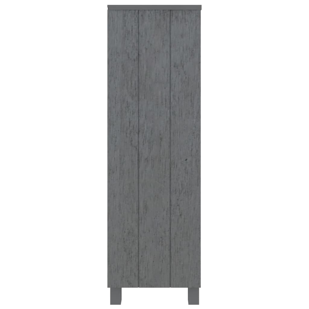 Libreria HAMAR Grigio Scuro 85x35x112 cm Legno Massello di Pino - homemem39