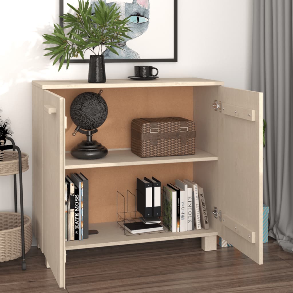 Credenza HAMAR ambra 85x35x80 cm in Legno Massello di Pino
