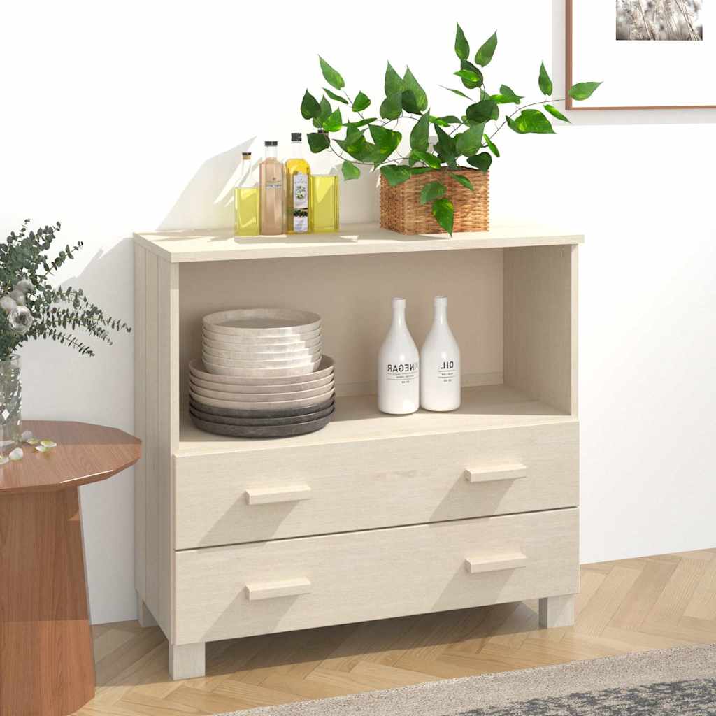 Credenza HAMAR ambra 85x35x80 cm in Legno Massello di Pino