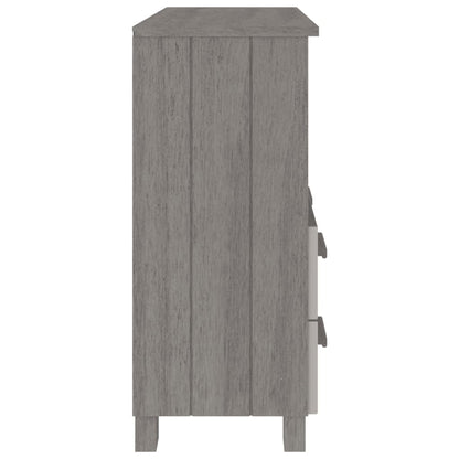 Credenza HAMAR Grigio Chiaro 85x35x80 cm Legno Massello di Pino - homemem39