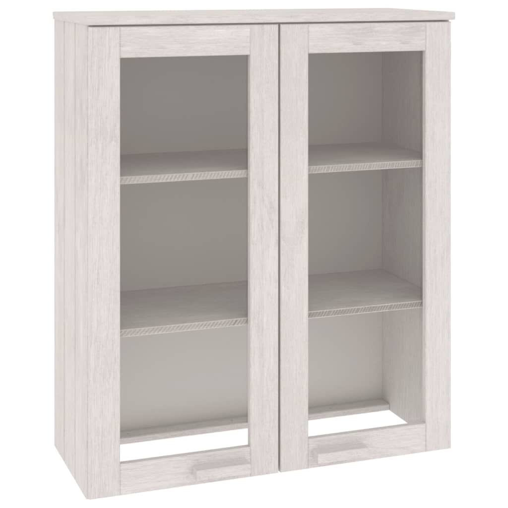 Piano Credenza HAMAR Bianco 85x35x100 cm Legno Massello di Pino - homemem39