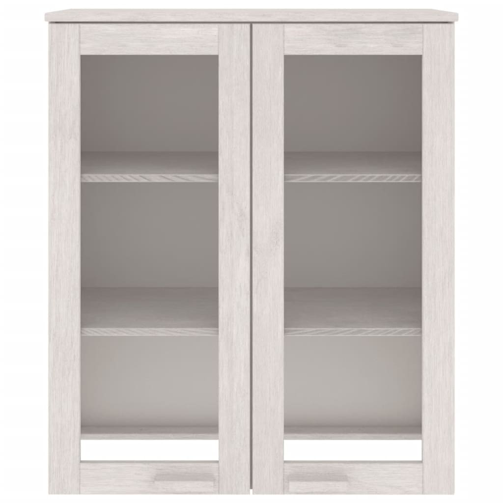 Piano Credenza HAMAR Bianco 85x35x100 cm Legno Massello di Pino - homemem39