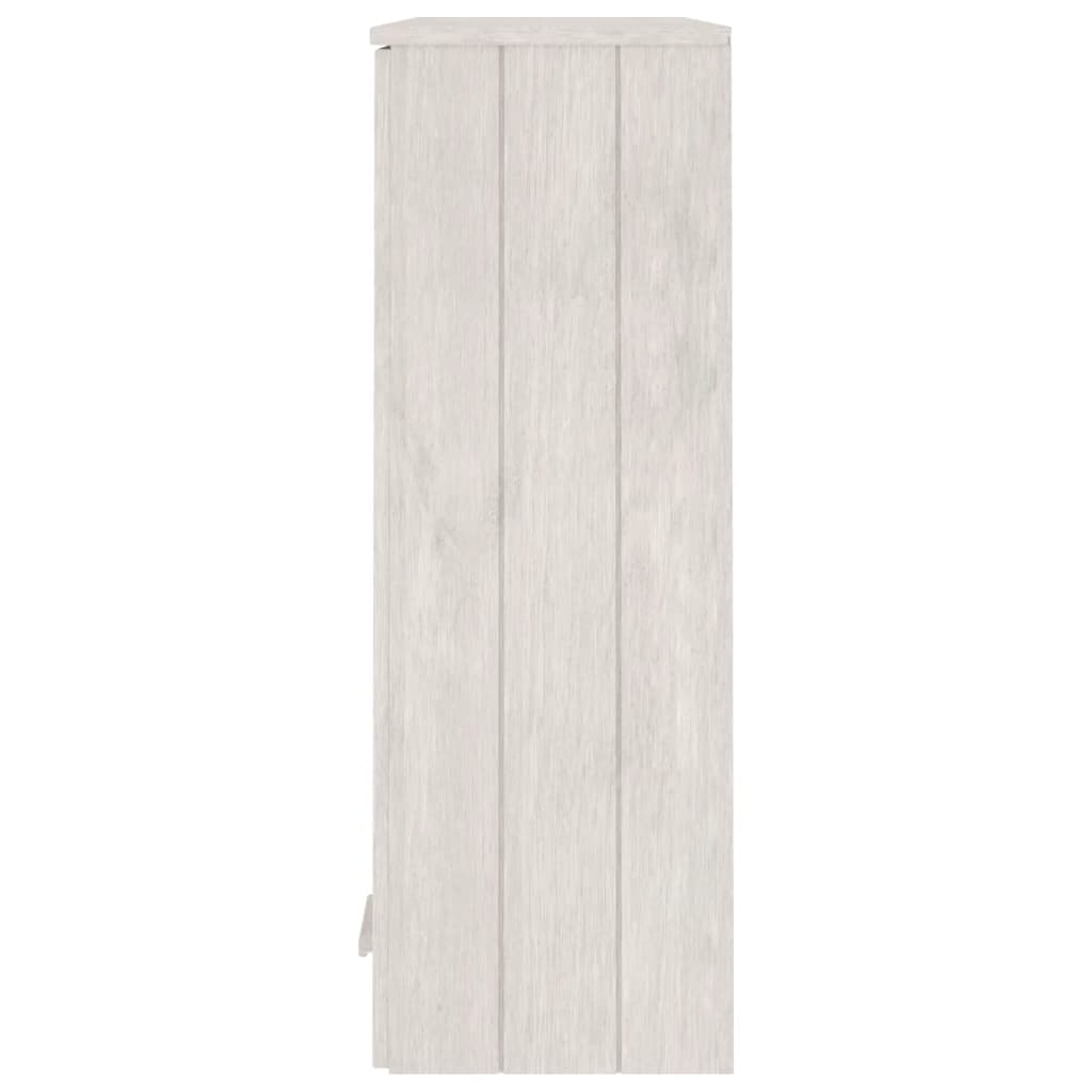 Piano Credenza HAMAR Bianco 85x35x100 cm Legno Massello di Pino - homemem39