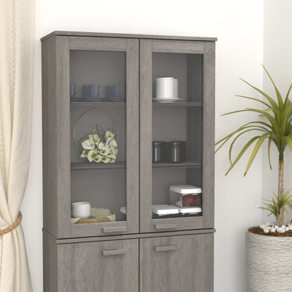 Scaffale per Credenza Grigio Chiaro 85x35x100 cm Legno di Pino - homemem39