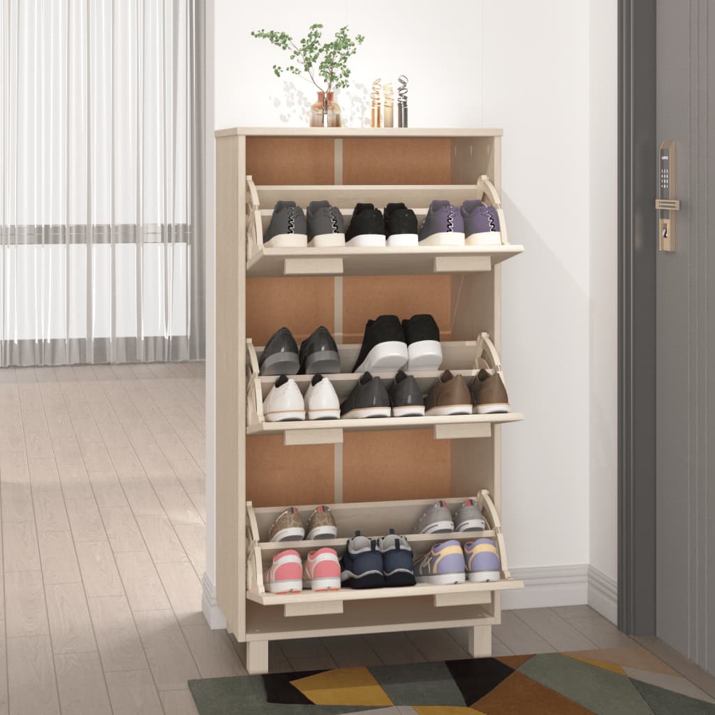Scarpiera HAMAR ambra 59,5x35x117 cm in Legno Massello di Pino - homemem39