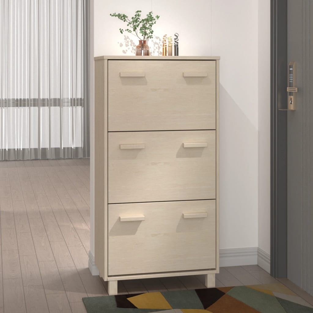Scarpiera HAMAR ambra 59,5x35x117 cm in Legno Massello di Pino - homemem39