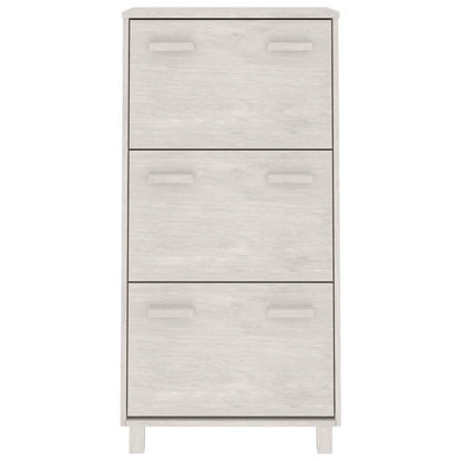 Scarpiera HAMAR Bianca 59,5x35x117 cm in Legno Massello di Pino - homemem39