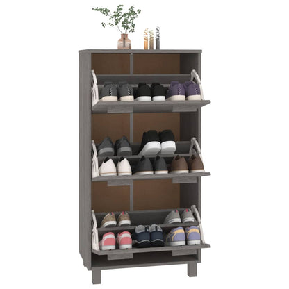Scarpiera HAMAR Grigio Chiaro 59,5x35x117 cm in Legno di Pino - homemem39