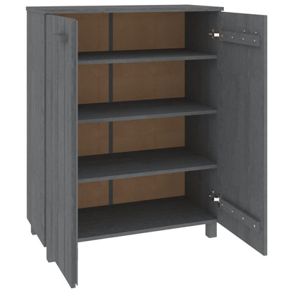 Scarpiera HAMAR Grigio Scuro 85x40x108 cm in Legno di Pino - homemem39
