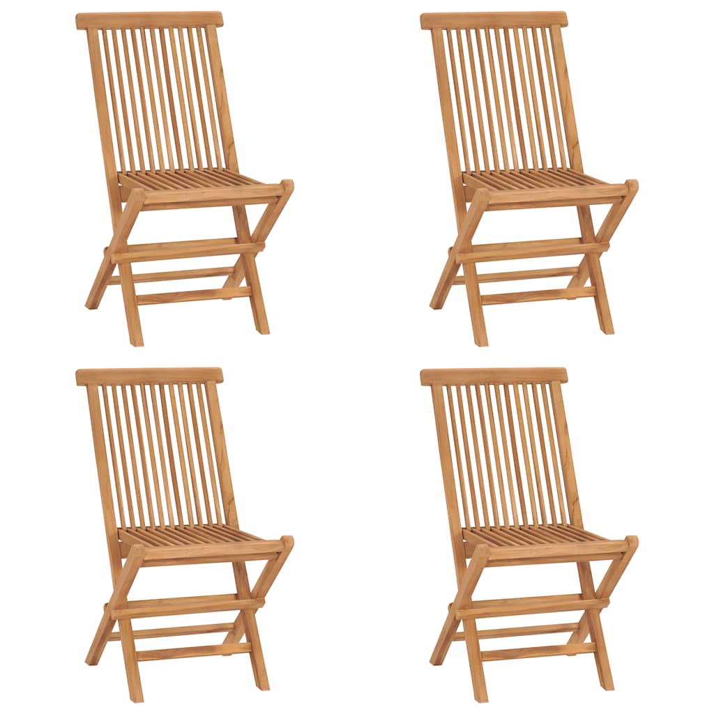 Set da Pranzo Pieghevole per Esterni 5pz Legno Massello di Teak | homemem39