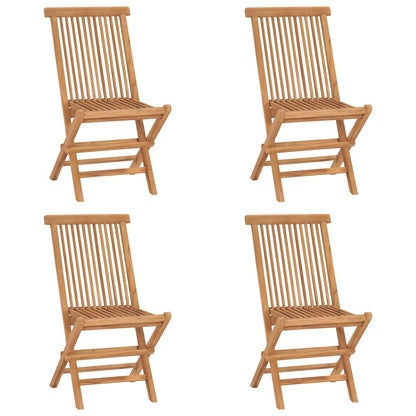 Set da Pranzo Pieghevole per Esterni 5pz Legno Massello di Teak | homemem39