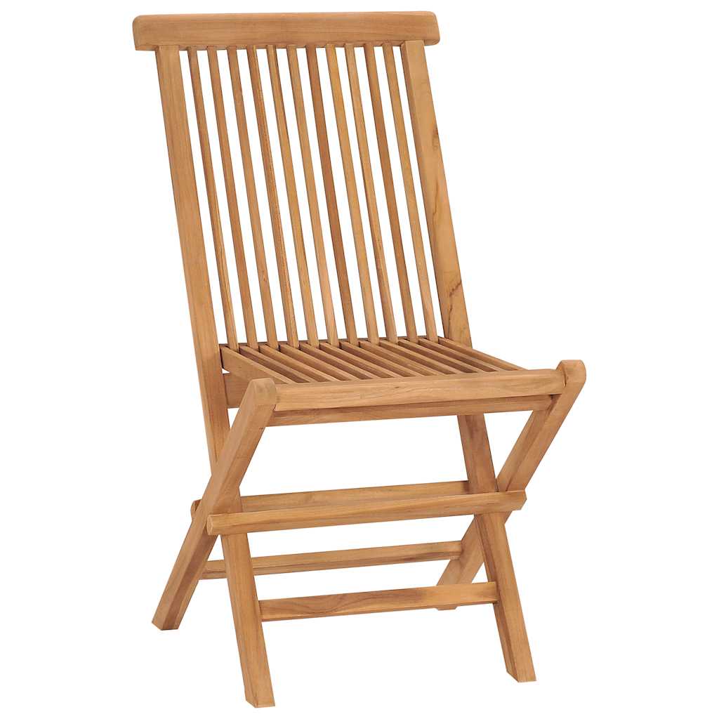 Set da Pranzo Pieghevole per Esterni 5pz Legno Massello di Teak | homemem39